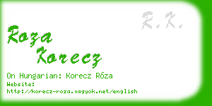 roza korecz business card